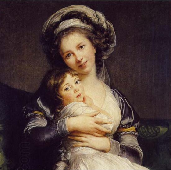 Elisabeth Louise Viegg-Le Brun Self portrait in a Turban with Julie,